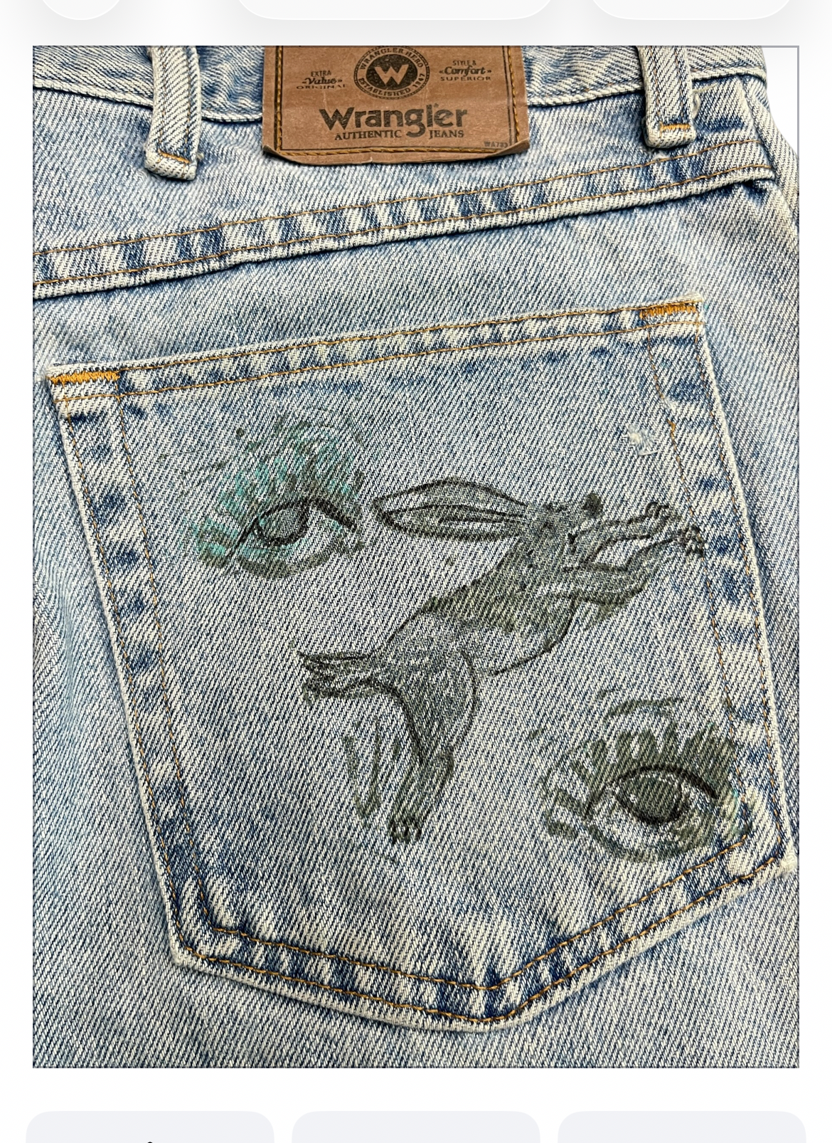 wrangler skull pocket cut off
