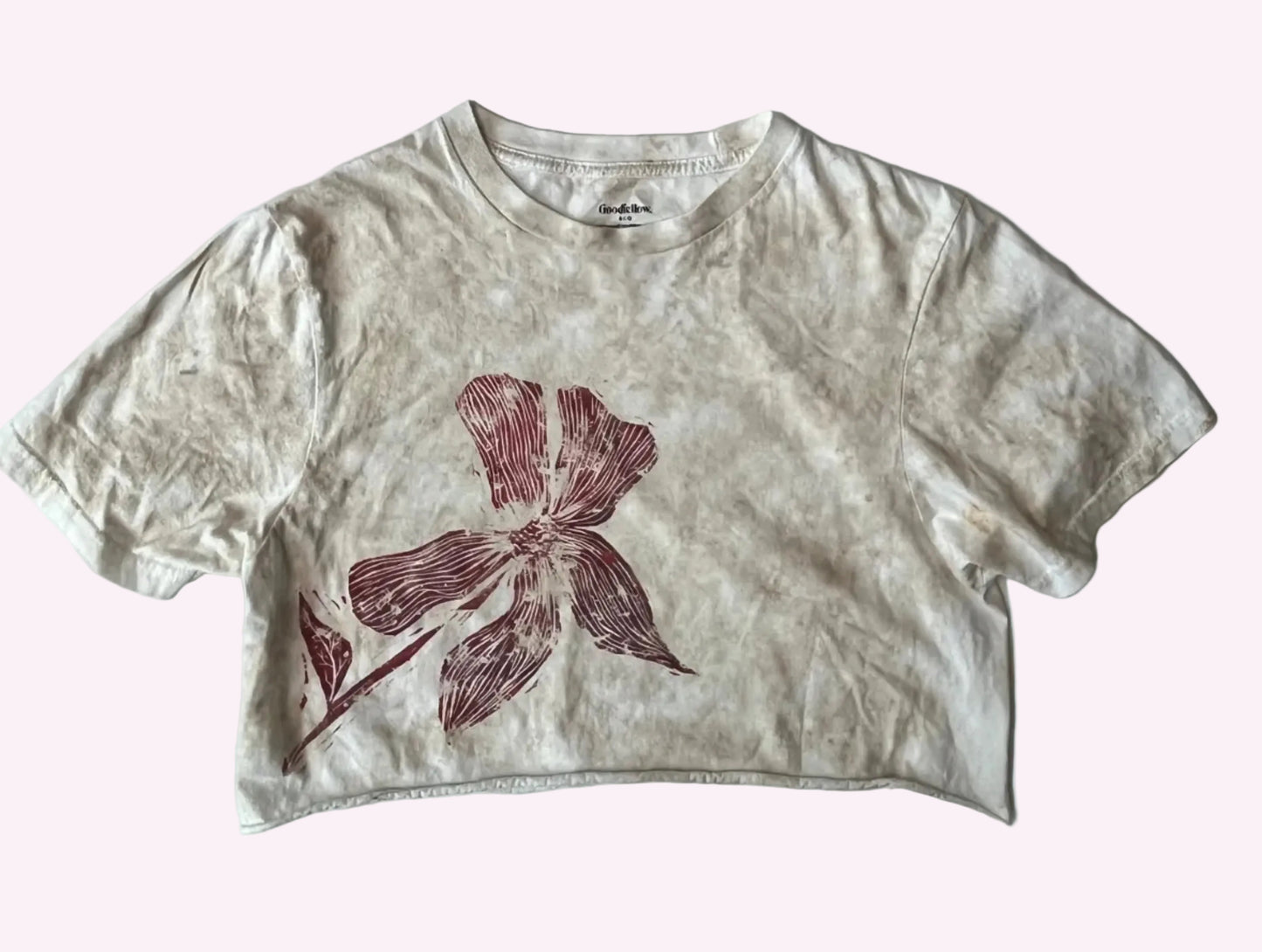 printed & dyed crop top