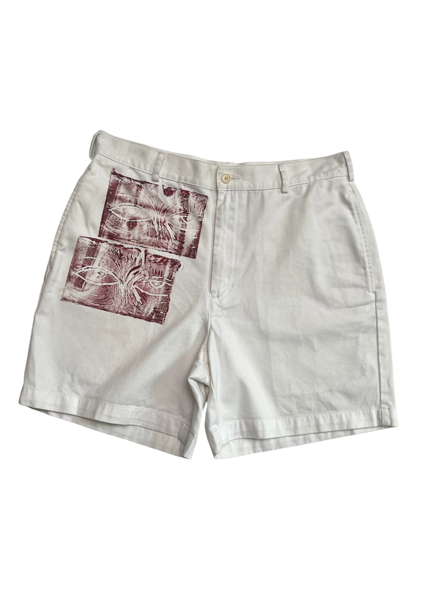 White Lands End canvas short