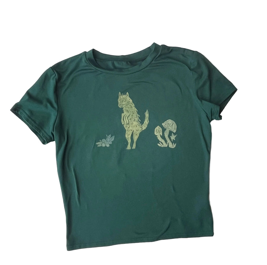 green baby tee
