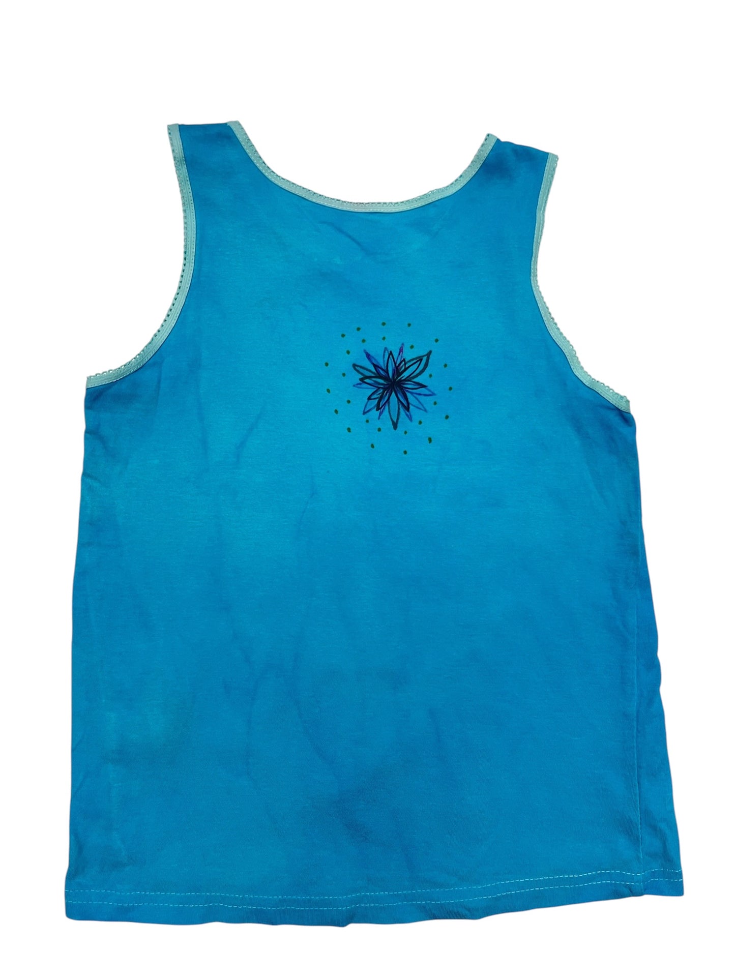 blue bunny flower tank