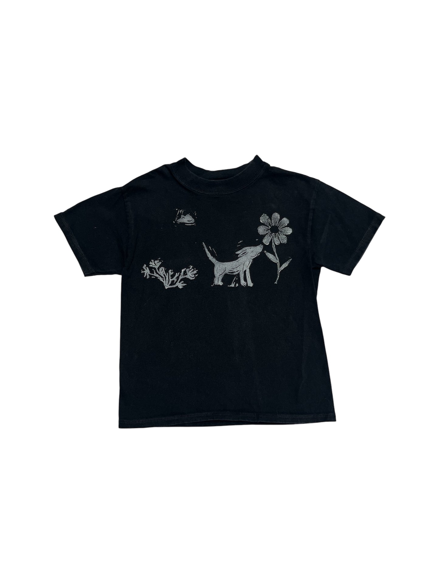 Kids Dog Walk Tee- black