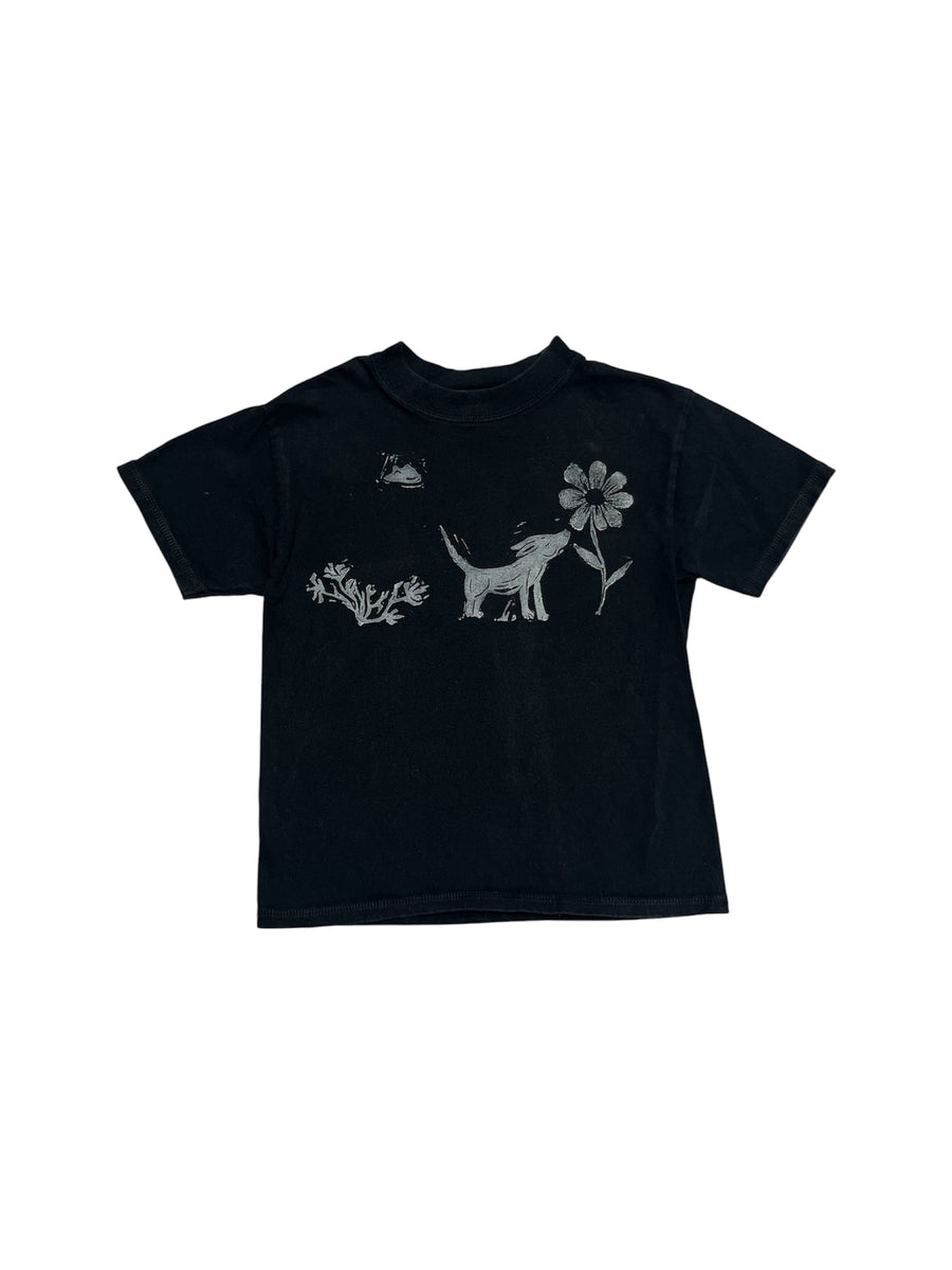 Kids Dog Walk Tee- black