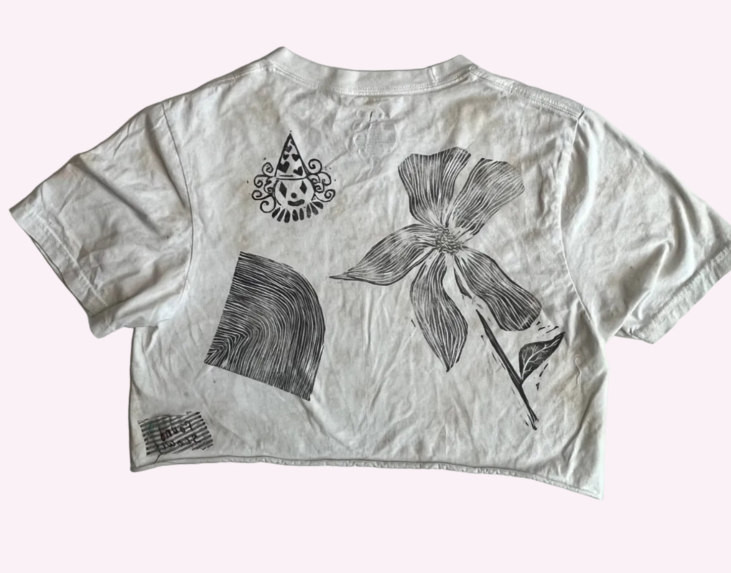 printed & dyed crop top