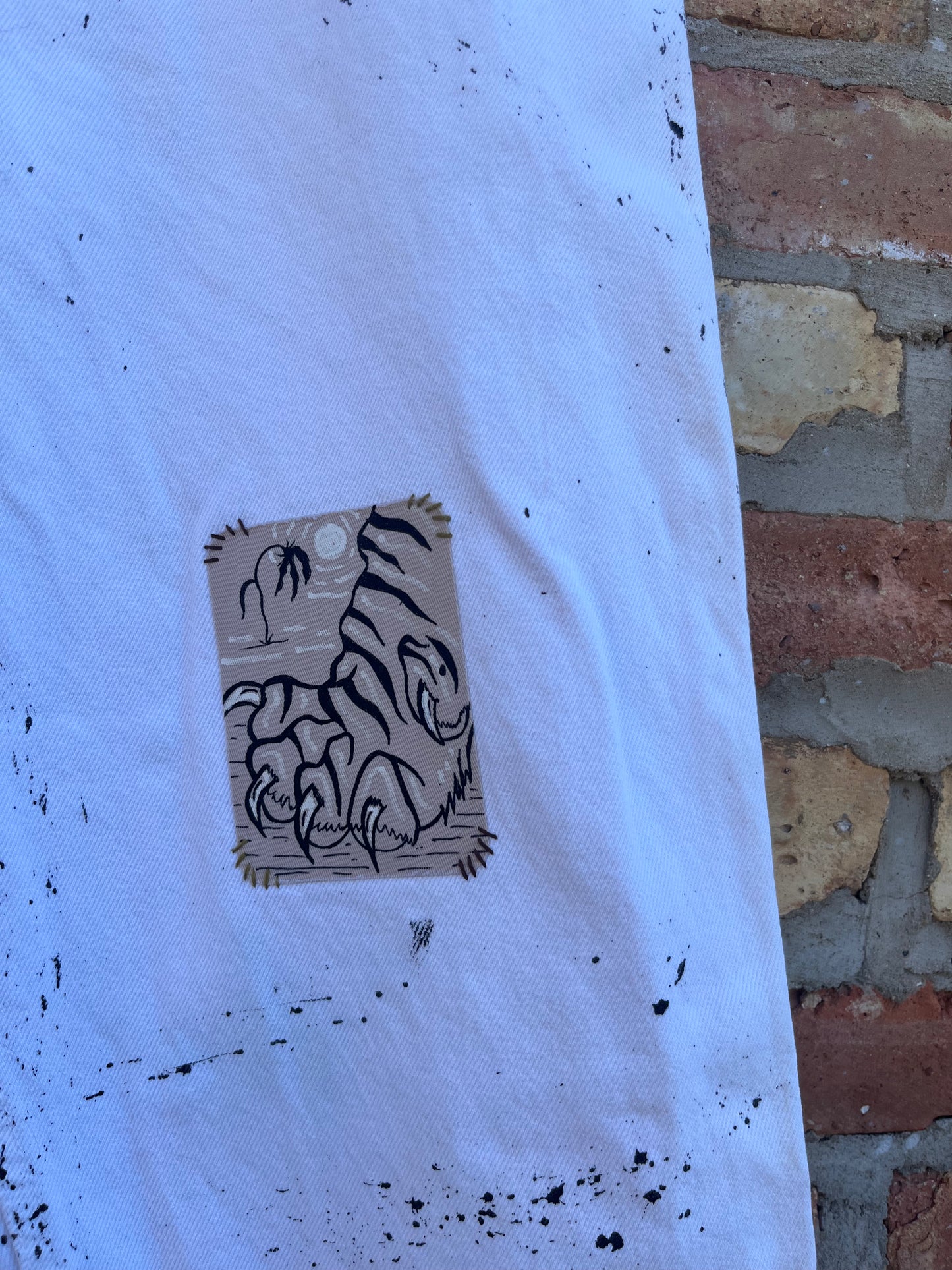 Patched & Painted Levis 34"