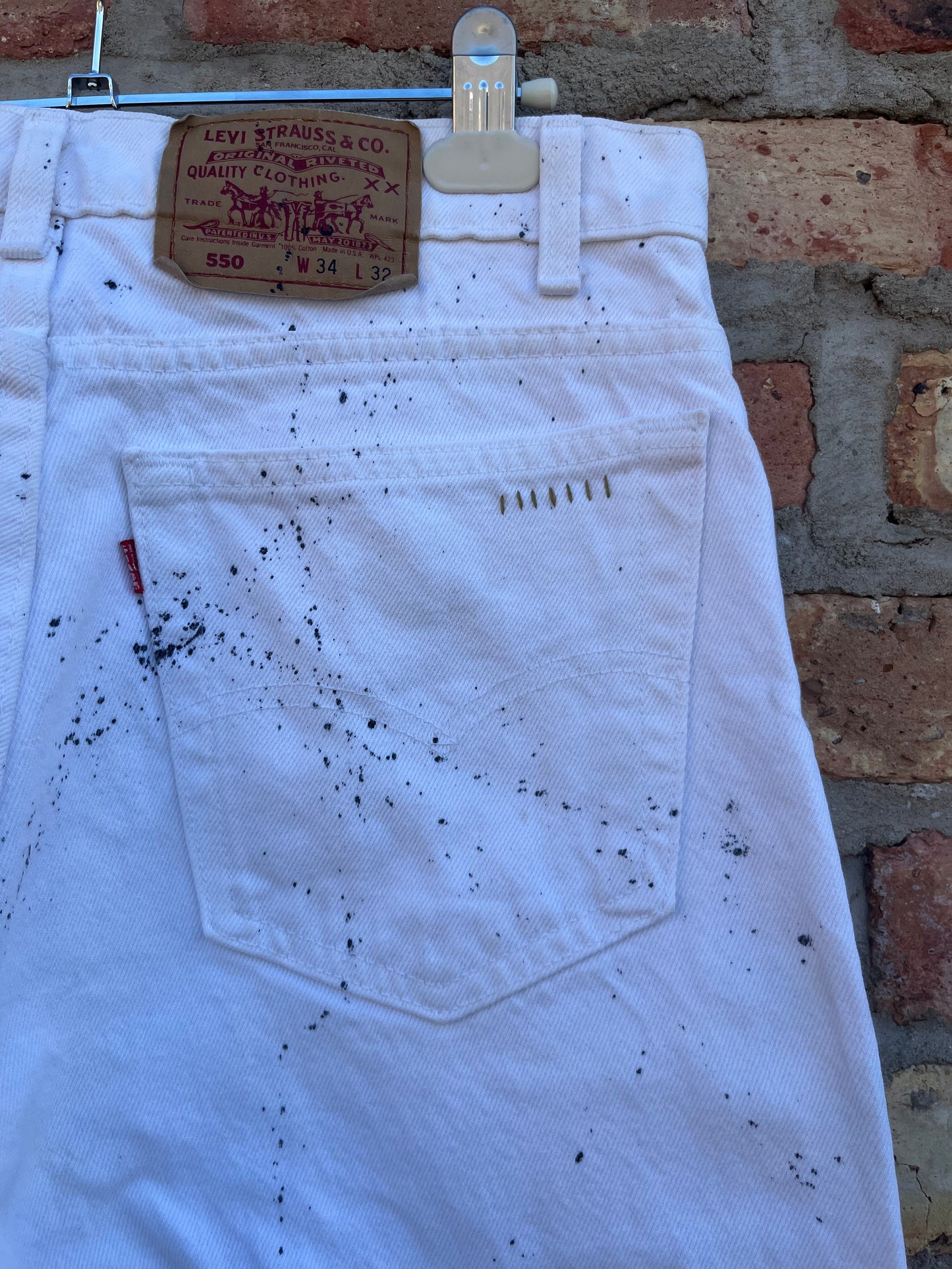 Patched & Painted Levis 34"