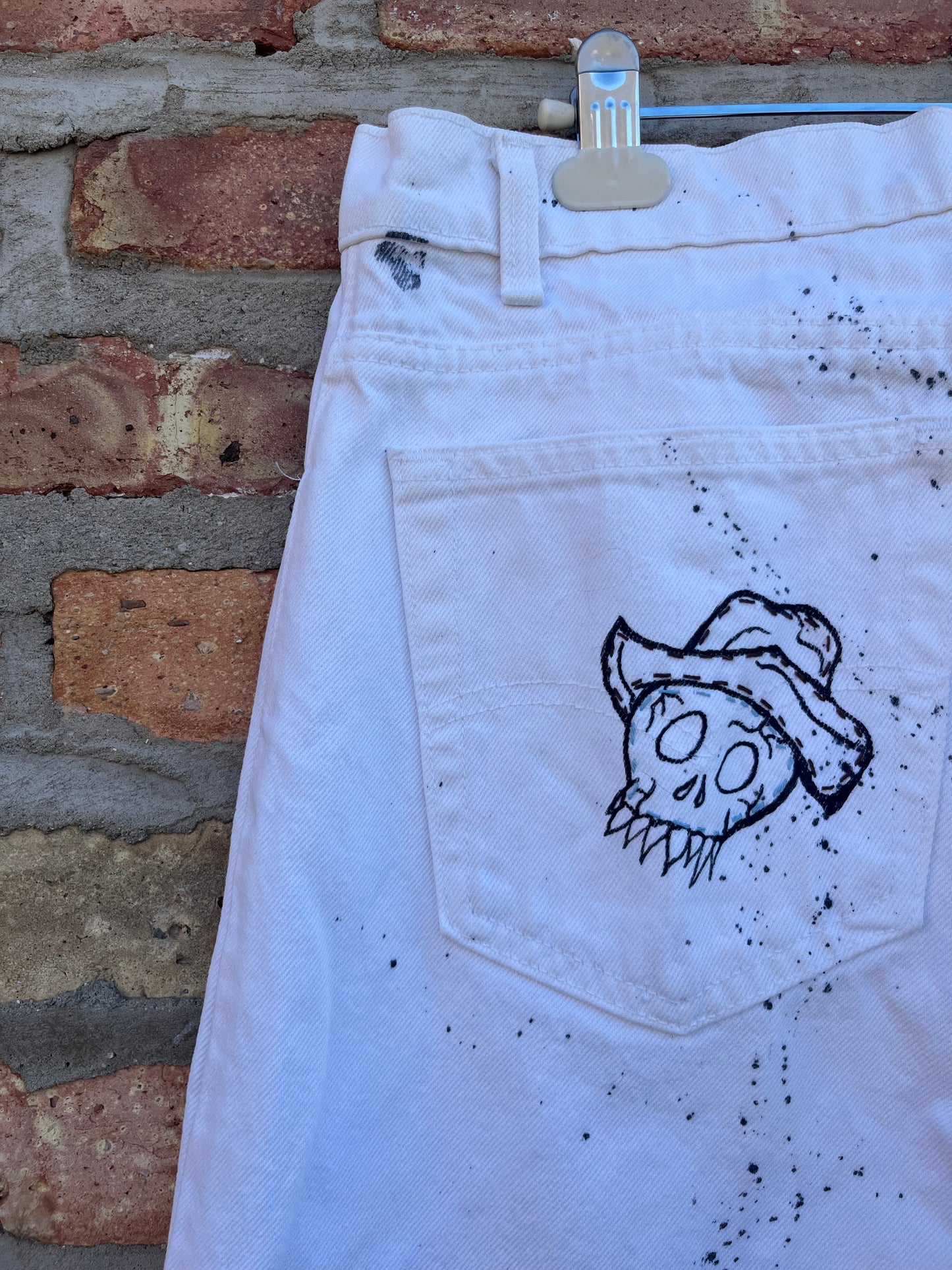 Patched & Painted Levis 34"