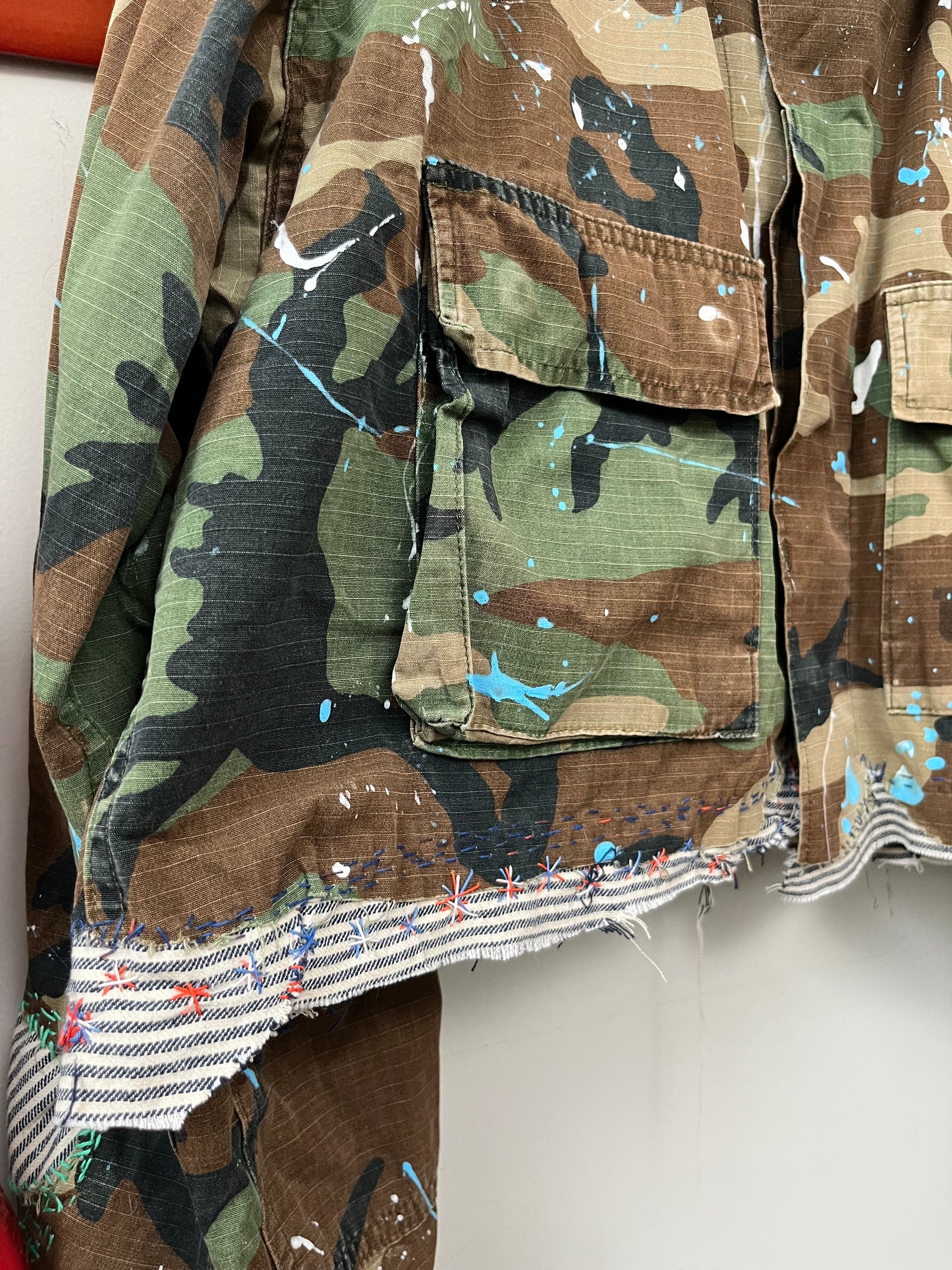 vintage camo cropped jacket