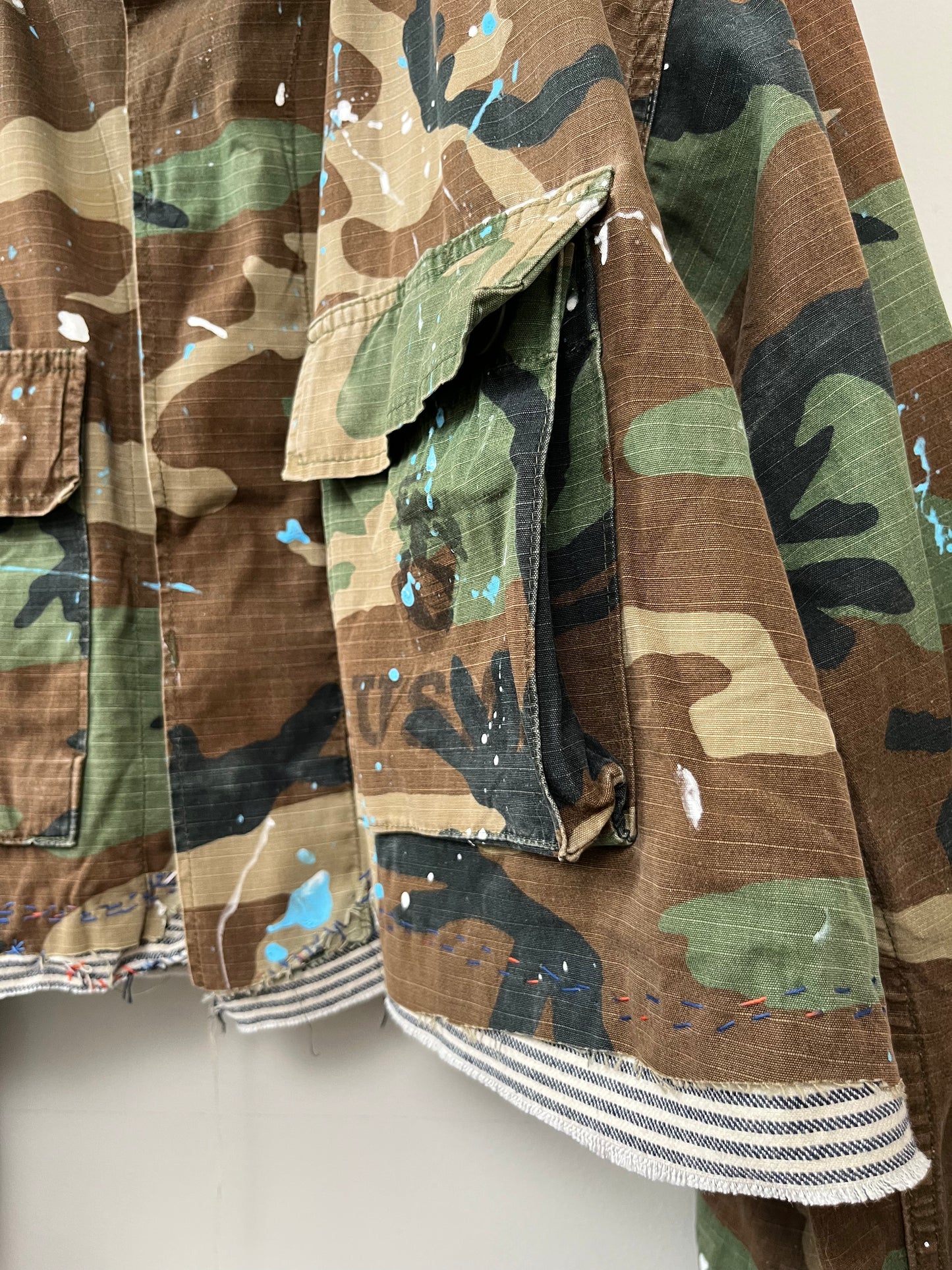 vintage camo cropped jacket