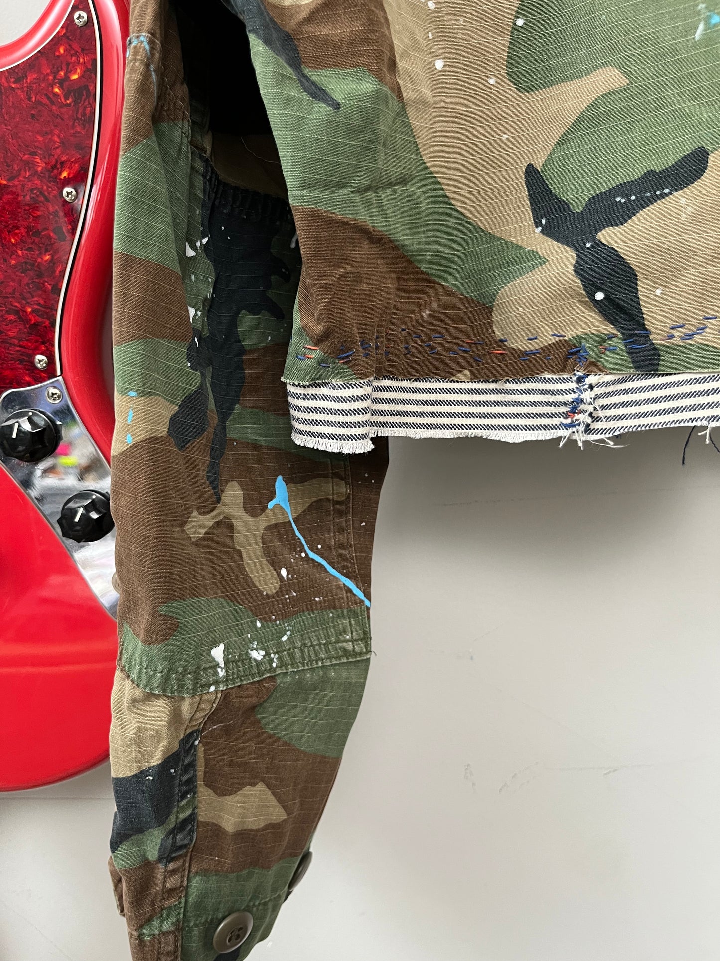 vintage camo cropped jacket