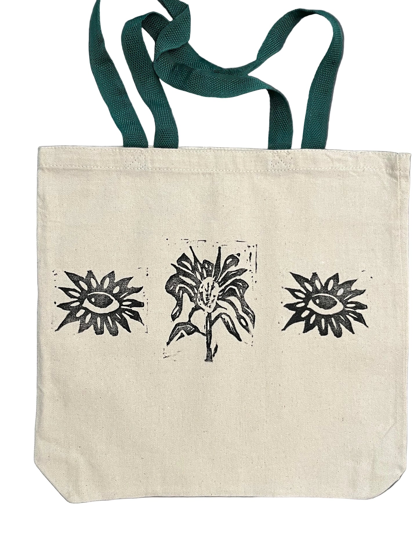 Tote; eyes & flower