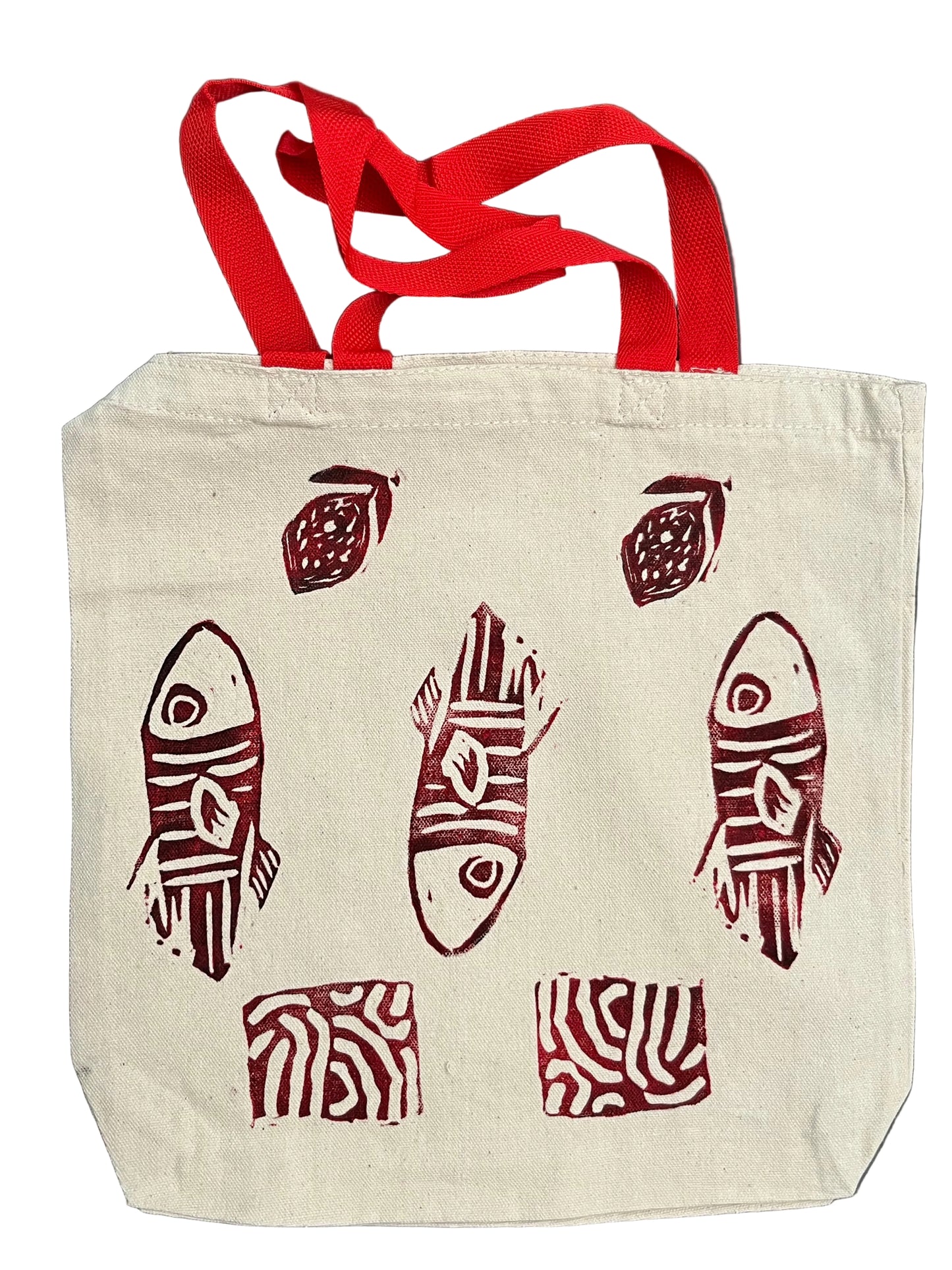 tote: fishx3 lemonx2