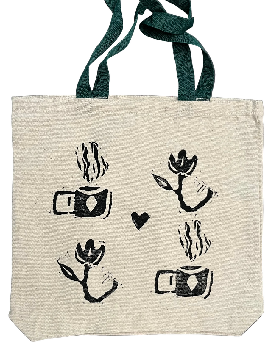 tote: coffeex2 flower x2