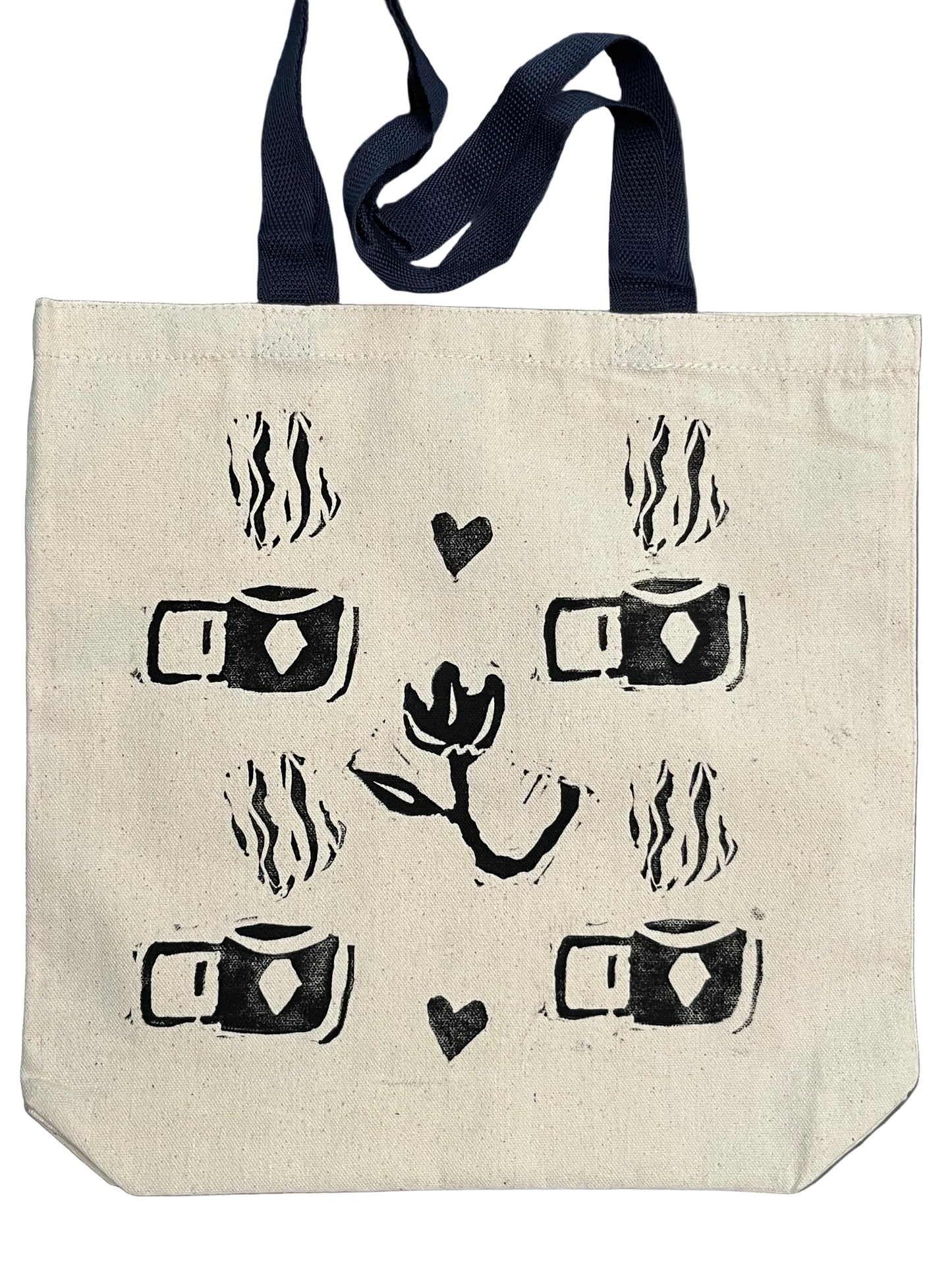 Tote: flower 4x coffee