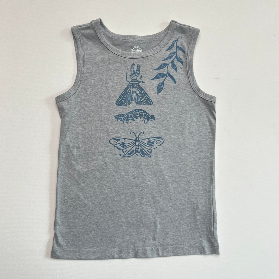grey butterfly moth tank