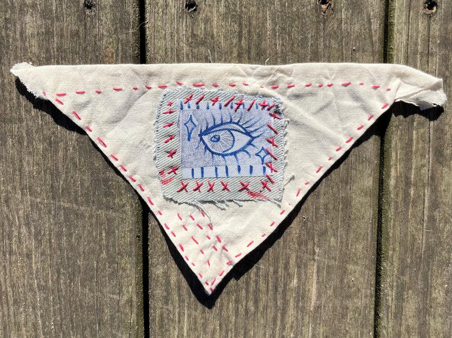 eye patch small dog bandana