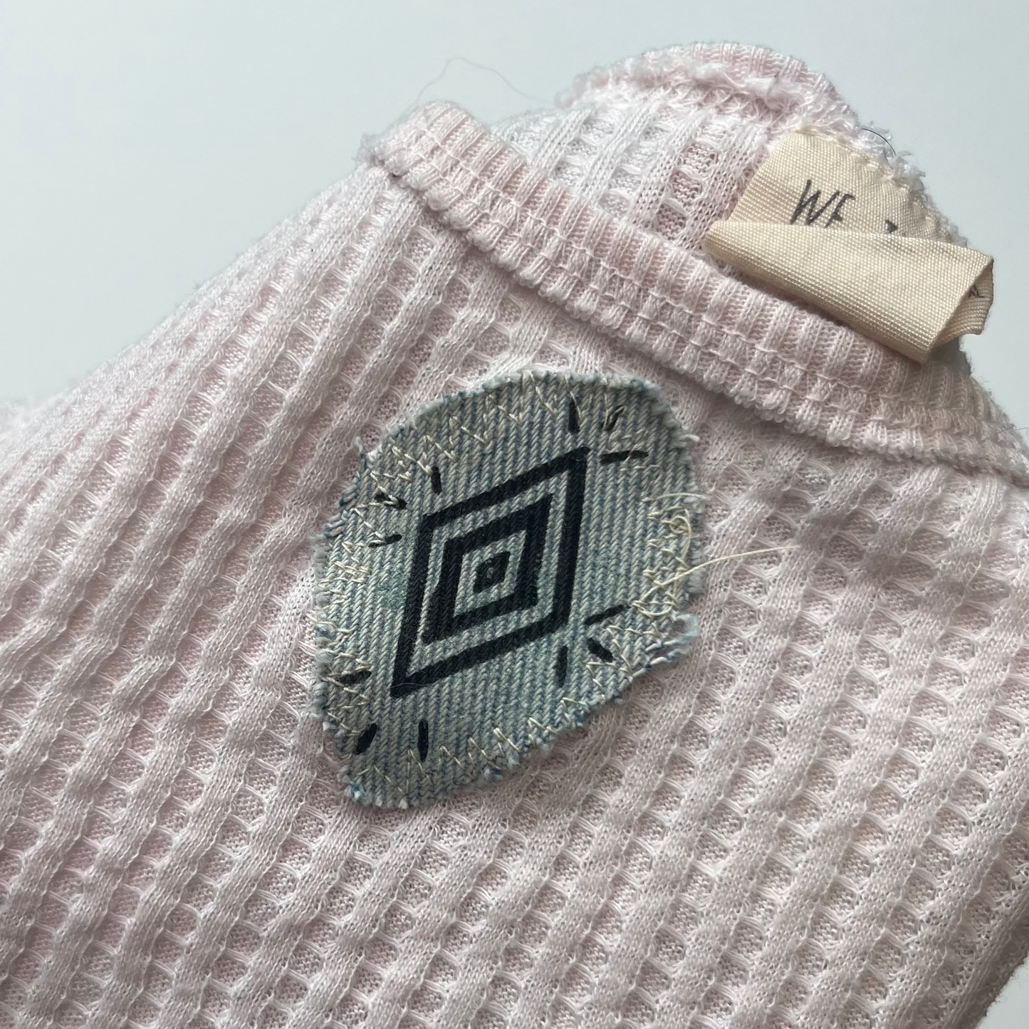 light pink patched free people tank